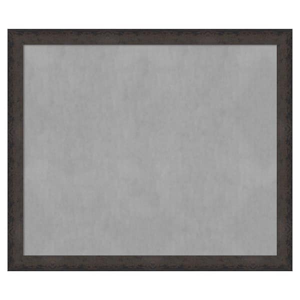 Amanti Art Dappled Black Brown 53 in. x 45 in. Framed Magnetic Board