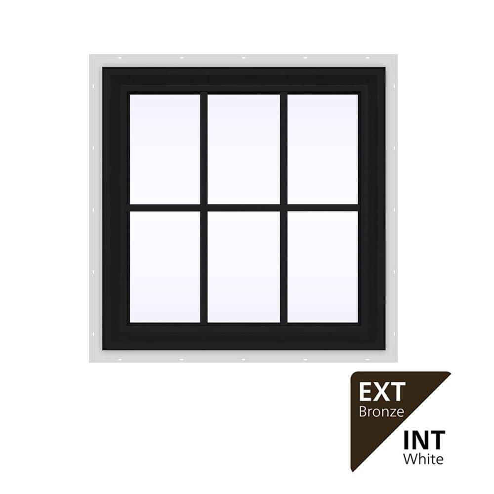 ★状態良好 WINDOW PANE ウインドウ・ペイン 和ジャズ JELD-WEN 36 in. x 24 in. V-2500 Series Bronze Exterior/White