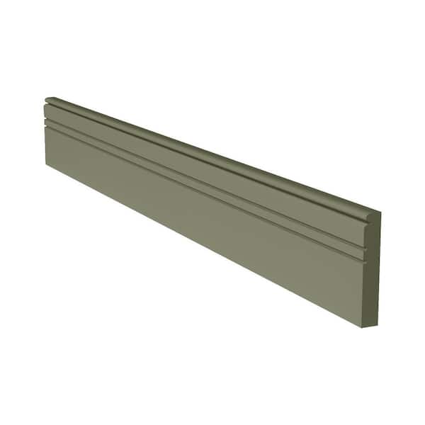 96 in. W x 0.8 in. H x 4.9 in. D in Sage Green Shaker Base Molding