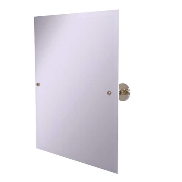 Allied Brass Prestige Skyline Collection Frameless Rectangular Tilt Mirror with Beveled Edge in Antique Pewter