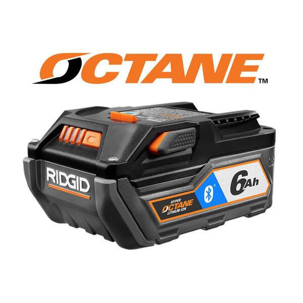 RIDGID - 18V OCTANE Bluetooth 6.0 Ah Battery