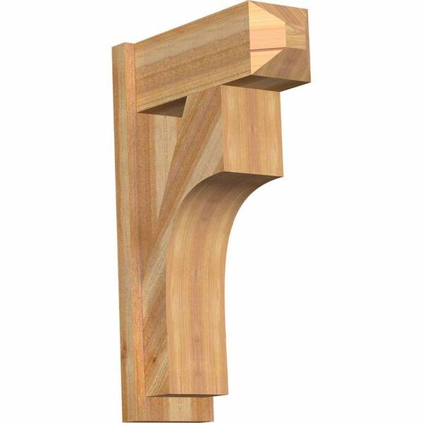 Ekena Millwork 8 in. x 32 in. x 20 in. Westlake Craftsman Rough Sawn Western Red Cedar Outlooker