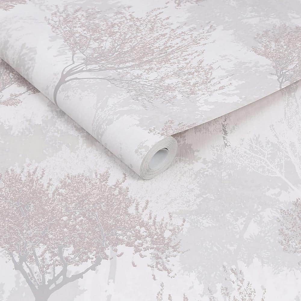 Birch Mauve Matte Removable Paste the Wall Wallpaper