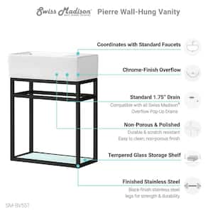 19.5 in. Pierre Bath Vanity with Vanity Top in Glossy White Basin