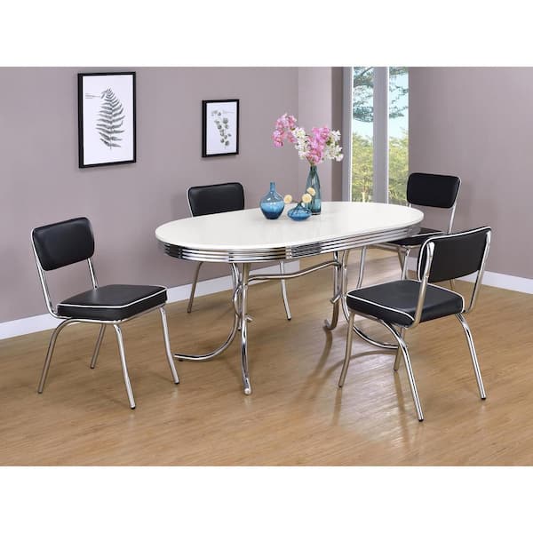 Chrome dinette chair discount replacement seats and backs