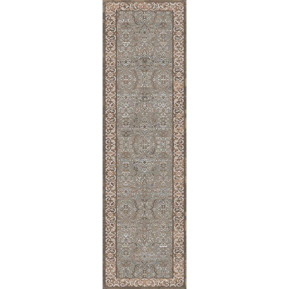 Dynamic Rug 8532 Dynamic Rugs Cullen Taupe/Brown 2 ft. X 7 ft. 5 in. Oriental Indoor ...