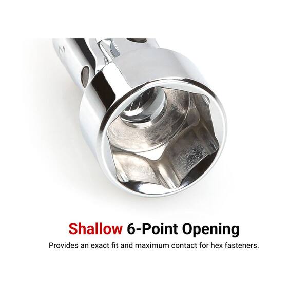 YATO 1/4" Drive Universal Joint Socket – Professional Swivel Adapter, Chrome Finish YT-1437