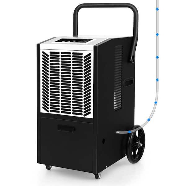 Costway 163 pt. 4500 sq. ft. Buckless Commercial Dehumidifier in White with Pump and Drain Hose