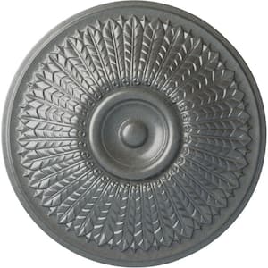 23-1/2 in. x 3-1/2 in. Modena Urethane Ceiling Medallion (Fits Canopies upto 5-1/4 in.) Hand-Painted Platinum