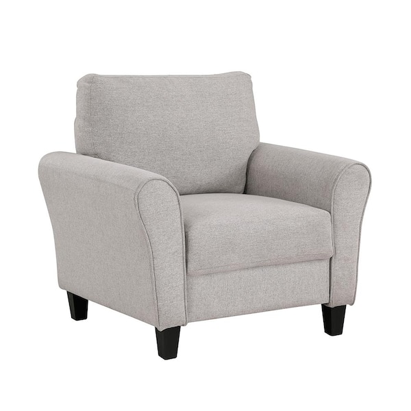 Lazzara Aleron Sand Textured Fabric Arm Chair