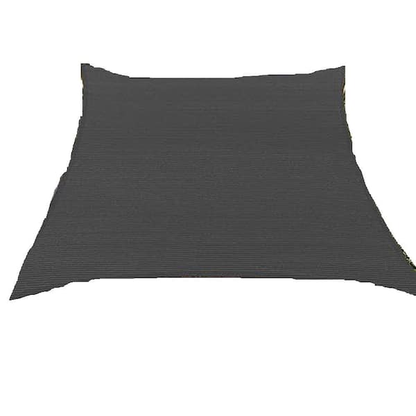 12 ft. x 16 ft. Sun Shade Sail Rectangle Shade HDPE fabric Canopy Outdoor Sunshade for Patio Backyard Garden Dark Grey