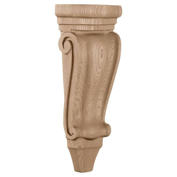 Ekena Millwork 4-3/4 in. x 1-3/4 in. x 10 in. Poplar Small Traditional Pilaster Corbel