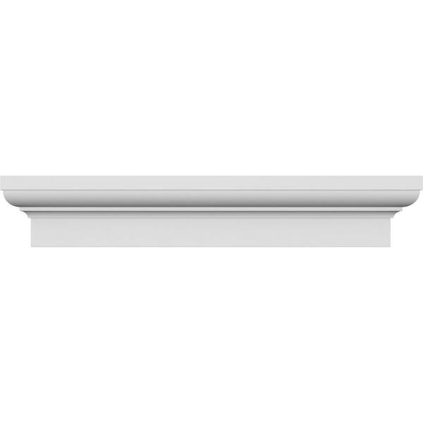 Ekena Millwork 1-1/4 in. x 165 in. x 5-1/2 in. Polyurethane Standard Crosshead Moulding