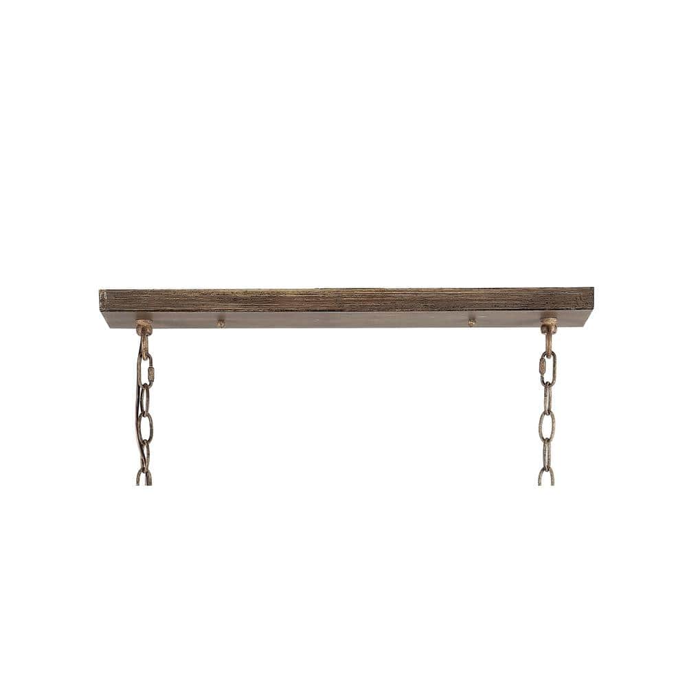 Magnolia Rustic 36" 5-Light Farmhouse LED Pendant in Oil-Rubbed Bronze