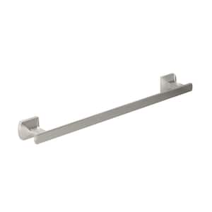 Verity 18 in. Wall Mounted Single Towel Bar with Mounting Hardware in Satin Nickel
