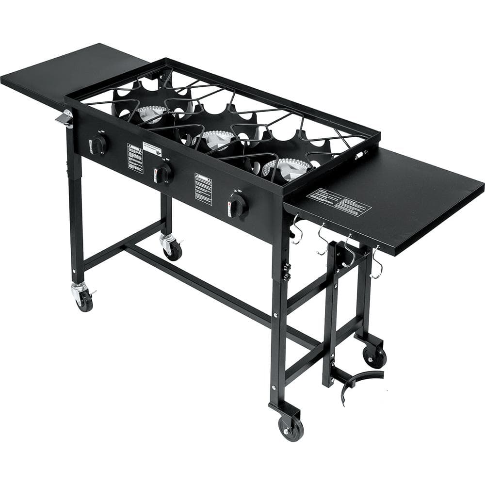 Barton 17.5 qt. Portable LPG Propane Dual Burner Deep Fryer Outdoor Cooker  Station with Triple Fry Baskets 95514-H3 - The Home Depot