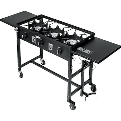 XtremepowerUS Outdoor Portable Propane Double Burner 2-Stove Camping  Tailgating Camp with Stand KIT262 - The Home Depot