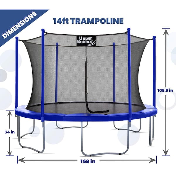 14ft x 10in Blue-Green Upper Bounce® Super Spring Cover Safety Frame P –  Just Trampolines
