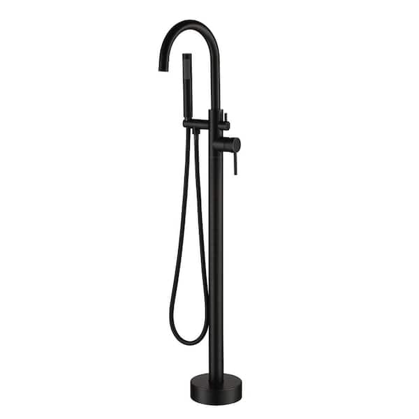 cadeninc Single Handle Floor Mounted Claw Foot Freestanding Tub Faucet in Oil Rubbed Bronze
