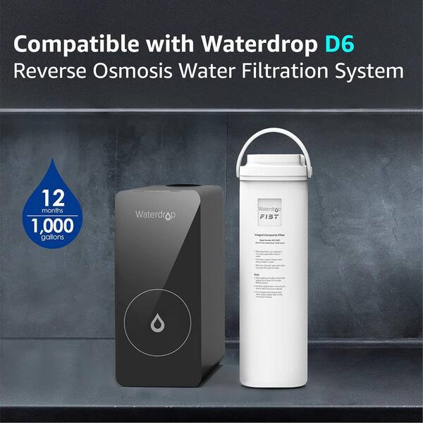 WD-D6RF Filter, Replacement for WD-D6-B Reverse Osmosis System, 1-Year Lifetime