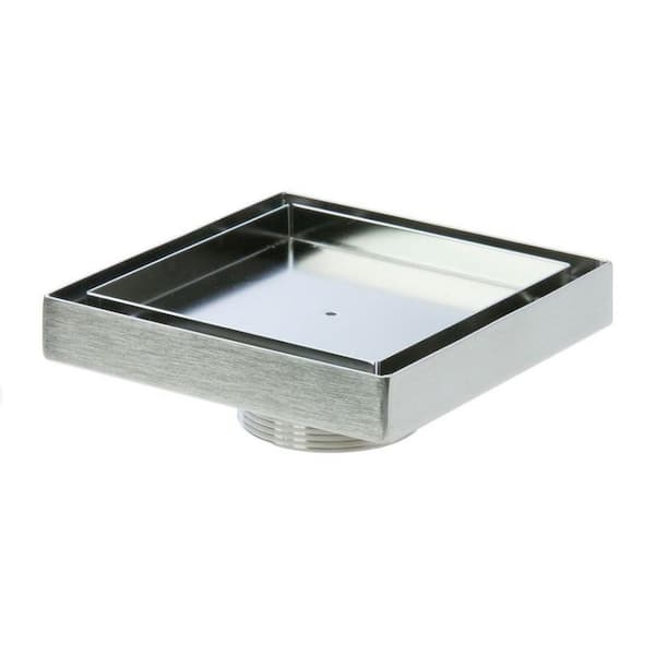 Luxe 5 in. x 5 in. Stainless Steel 2 in. Male NPT Square Tile Insert Drain Cover