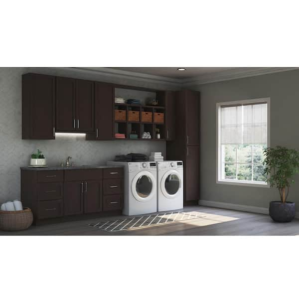 FUFU&GAGA 47.2 in. W x 23.6 in. D x 33.7 in H Stock Sink Base Ready to  Assemble Kitchen Cabinet in Brown with 2-Doors, Drawers KF200215-01 - The  Home Depot