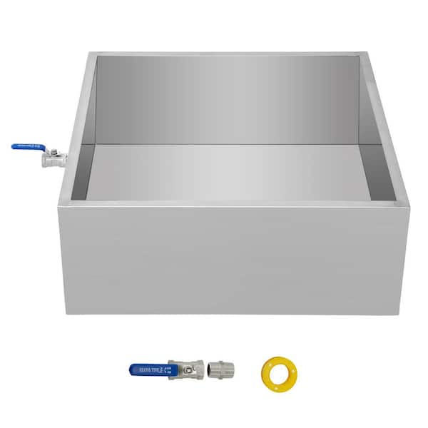 SVOPES 24 x 24 x 9.5 In. Maple Syrup Evaporator Pan with Valve, Stainless Steel Maple Syrup Boiling Pan Cookware Set