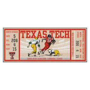 NCAA Texas Tech University 30 in. x 72 in. Indoor Ticket Runner Rug