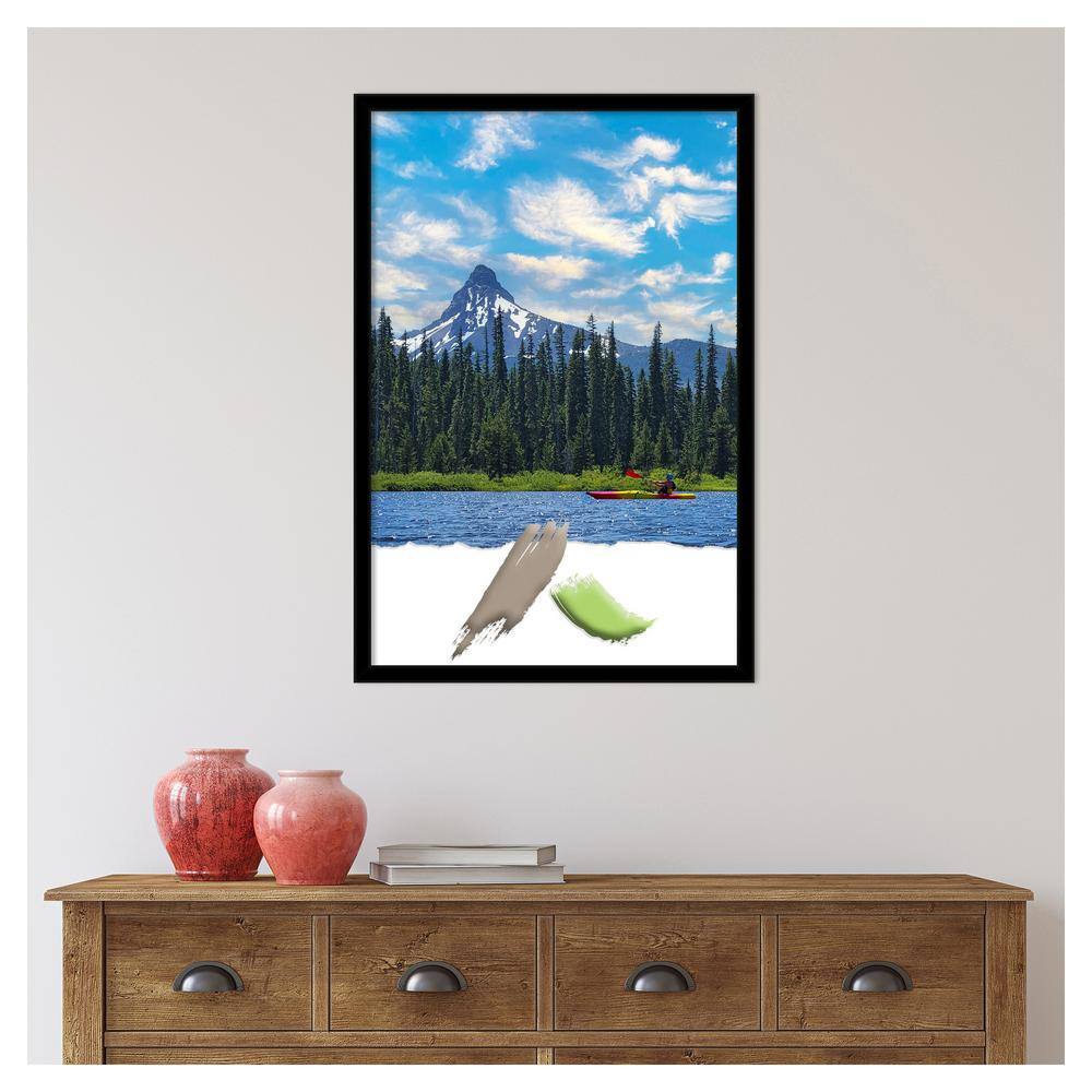 Jet Black Matte Finish Polystyrene Wall Picture Frame