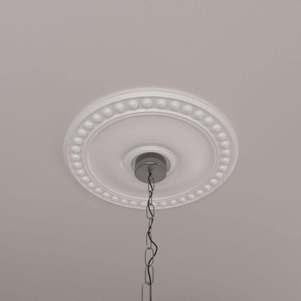 Primed White Urethane Foster Ceiling Medallion, 19 1/8" Diameter