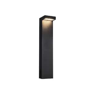 Evans 24 in. 1-Light 24-Watt Black 120-Volt 2500 Lumens Hardwired Integrated LED Exterior Landscape Bollard