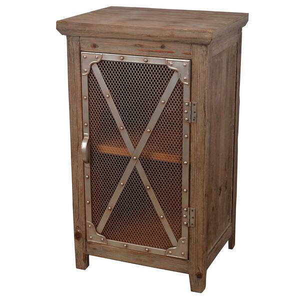 Decor Therapy Chicken Wire Brown End Table