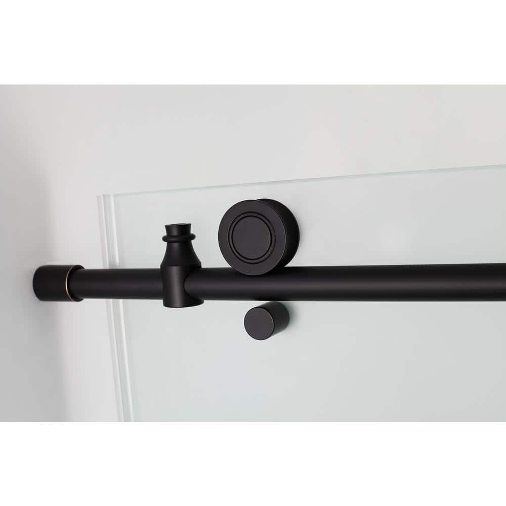 Coraline 48" x 76" Frosted Glass Frameless Sliding Shower Door