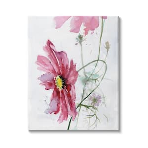 Bending Cosmo Abstract Floral Painting By Verbrugge Watercolor Unframed Print Nature Wall Art 24 in. x 30 in.