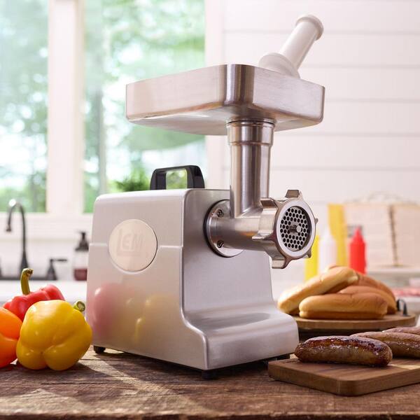 LEM MightyBite #8 Aluminum Electric Meat Grinder with Stuffing
