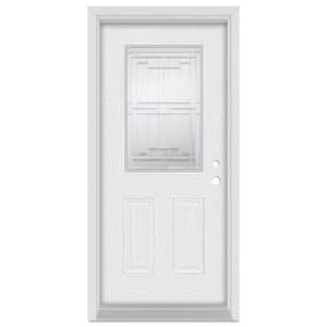 MMI Door 36 in. x80 in. Right-Hand Inswing Fan-Lite Clear 4-Panel Primed  Fiberglass Smooth Prehung Front Door on 6-9/16 in. Frame Z0365384R - The  Home Depot