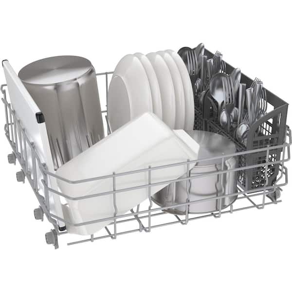 100 Series 24 in. White Front Control Tall Tub Dishwasher with Hybrid  Stainless Steel Tub, 50 dBA