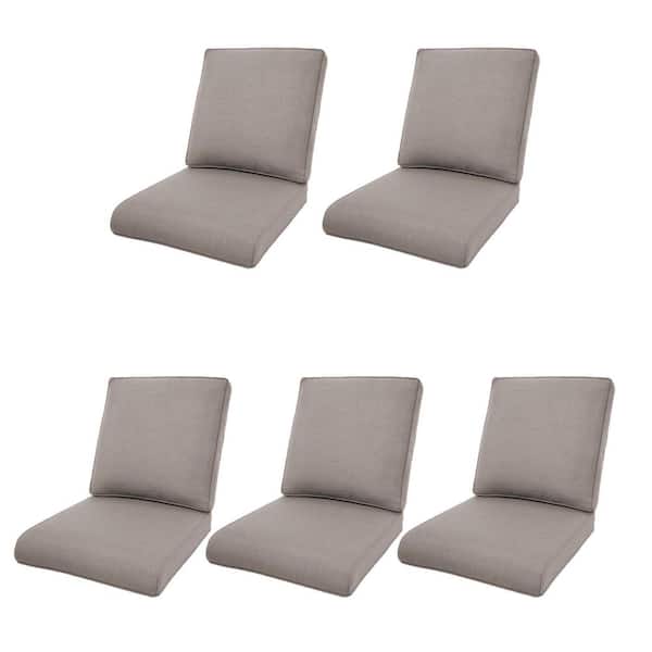 Gymojoy 22 in. x 25 in. 10-Piece Deep Seating Outdoor Lounge Chair Replacement Cushion and Back Pillow in Gray