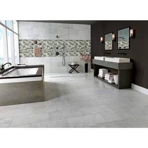 Urban Tapestry Interlocking 11.75 in. x 13.63 in. Glossy Glass Patterned Look Floor and Wall Tile (14.55 sq. ft./Case)