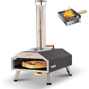 VEVOR Pizza Oven 12 in. Removable Wheels 2-Layer Charcoal Burning Outdoor  Pizza Oven with Pizza Stone for Barbecue in Black LDSPSLLZXBDDWRLHEV0 - The  Home Depot