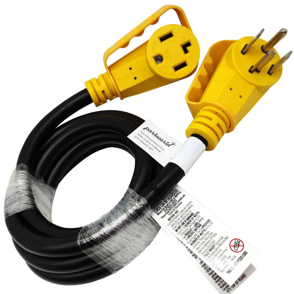 10 ft. 10/4 30A 125/250-Volt Indoor/Outdoor 4 Prong NEMA 14-30 Dryer Extension Cord with Handle and Lighted end, Black price history on PriceWatchPro