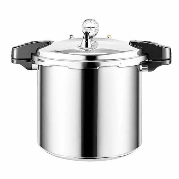 24 qt. Aluminum Pressure Canner with Gauge, Composite Bottom, Silver Finish, Induction Compatible, 1 Piece