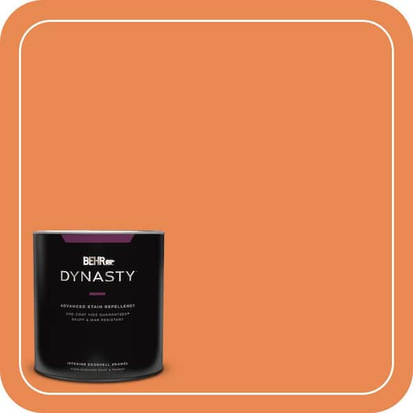 1 qt. #P210-6 Mandarin Eggshell Enamel Interior Stain-Blocking Paint and Primer