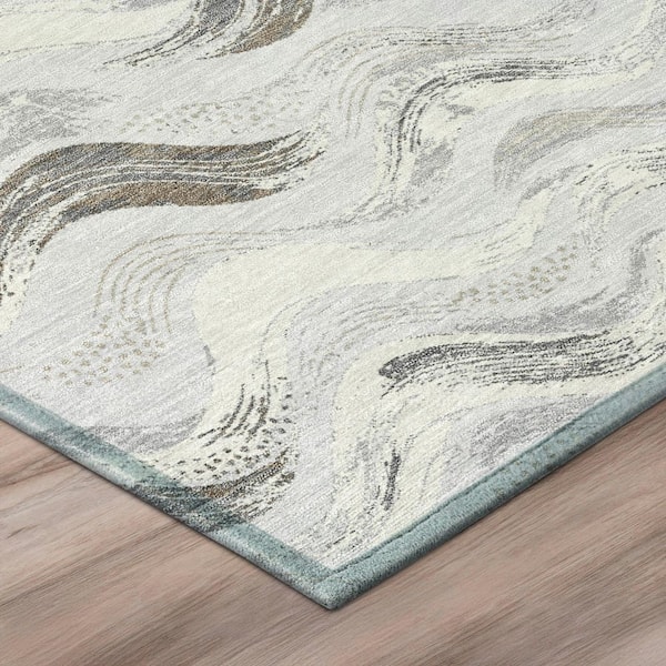 Chantille Machine Washable Indoor/Outdoor Abstract ACN3093 Tin 10 ft. x 14 ft. Area Rug