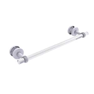 Clearview 18 in. Shower Door Towel Bar with Twisted Accents in Matte White