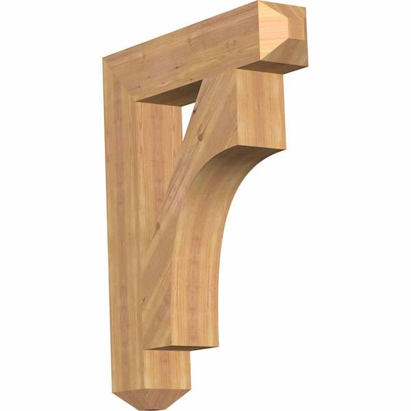 Ekena Millwork 5.5 in. x 36 in. x 28 in. Western Red Cedar Westlake Craftsman Smooth Bracket