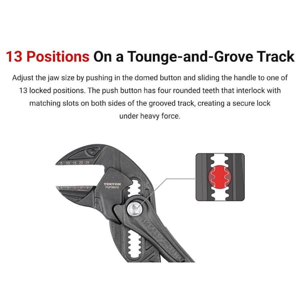 TEKTON 10 in. Tongue and Groove Pliers Wrench PGP36010 - The Home
