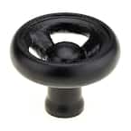 2-17/32 in. (64 mm) Black Eclectic Forged Iron Cabinet Knob