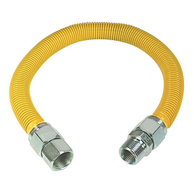 BrassCraft ProCoat 3/4 in. FIP x 3/4 in. MIP x 24 in. Stainless Steel Gas Connector 7/8 in. OD (290,900 BTU)