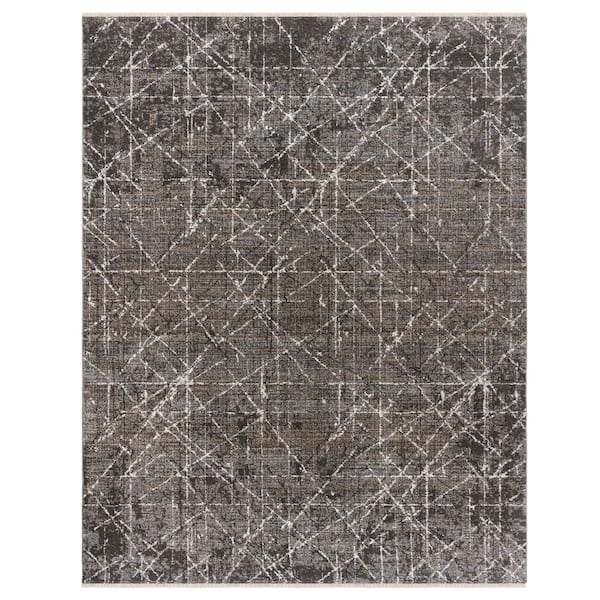 Gertmenian Apollo Bryce Charcoal 6 ft. x 9 ft. Abstract Indoor Area Rug